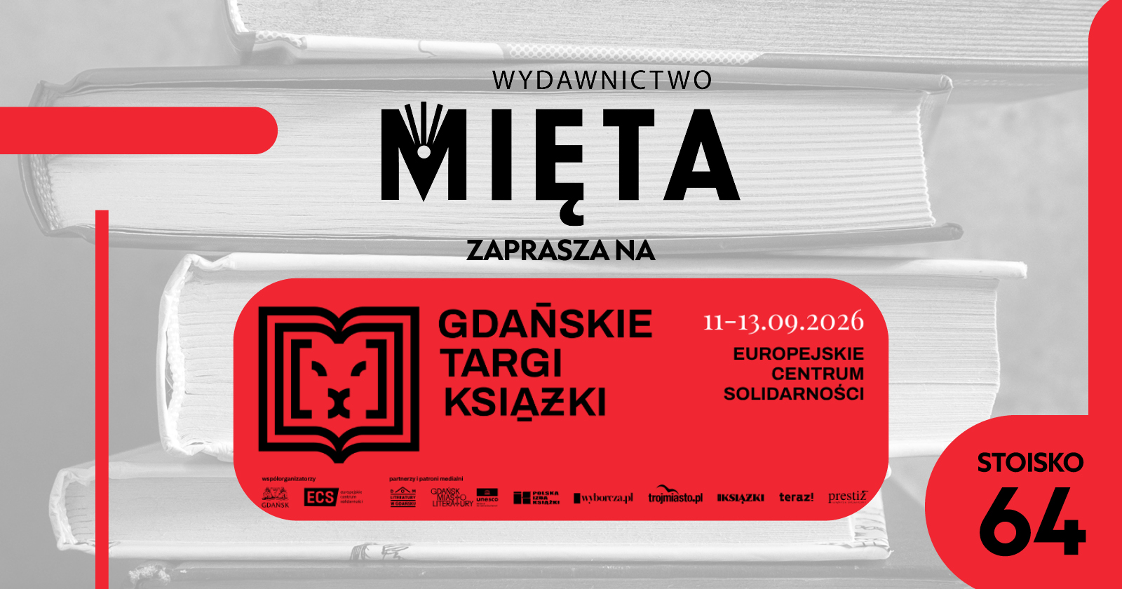 Mint booth at Gdańsk Book Fair – invitation from Wydawnictwo Mięta